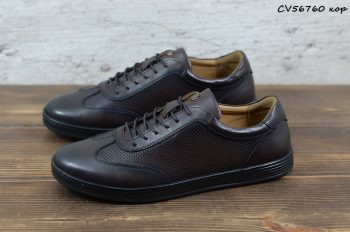 Мужские кожаные кеды/туфли Cevivo (Топ качество) Код: CV56760 кор