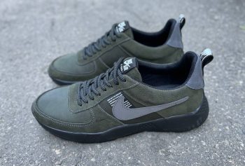 Чоловічі шкіряні кросівки Nike Код: 01-15/17 S хаки