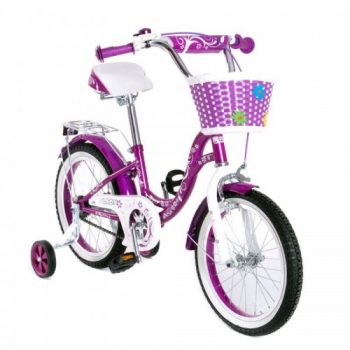 Велосипед двухколесный 16″ SW-17017-16 фиолетовый с корзиной