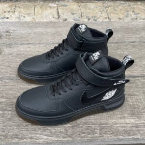 Чоловічі шкіряні зимові кросівки Nike Код: Б01-06 ч.фл