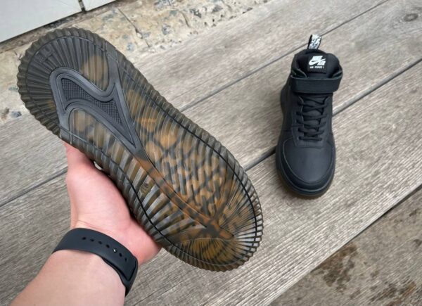 Чоловічі шкіряні зимові кросівки Nike Код: Б01-06 ч.фл - Зображення 5