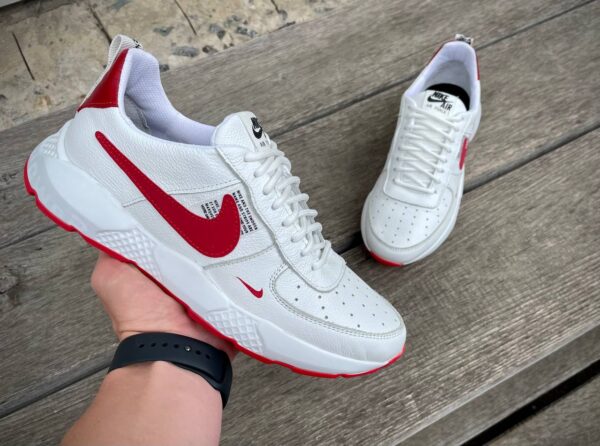 Чоловічі шкіряні кросівки Nike Код: 01-15/7 бел/кр - Зображення 2