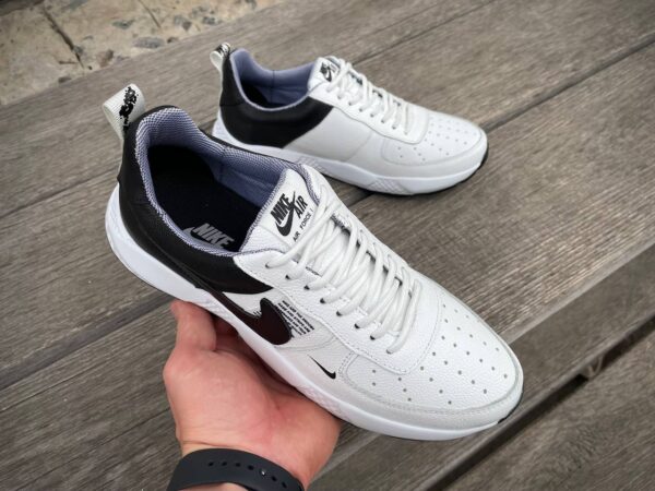 Чоловічі шкіряні кросівки Nike Код: 01-15/6 бел - Зображення 3
