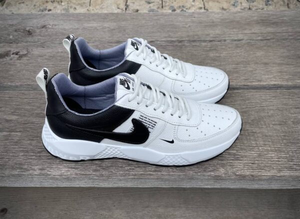 Чоловічі шкіряні кросівки Nike Код: 01-15/6 бел - Зображення 4
