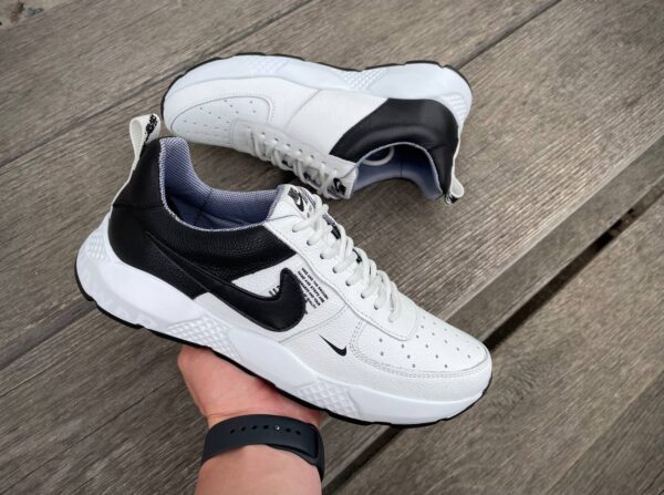 Чоловічі шкіряні кросівки Nike Код: 01-15/6 бел - Зображення 5