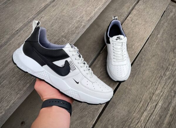 Чоловічі шкіряні кросівки Nike Код: 01-15/6 бел - Зображення 6
