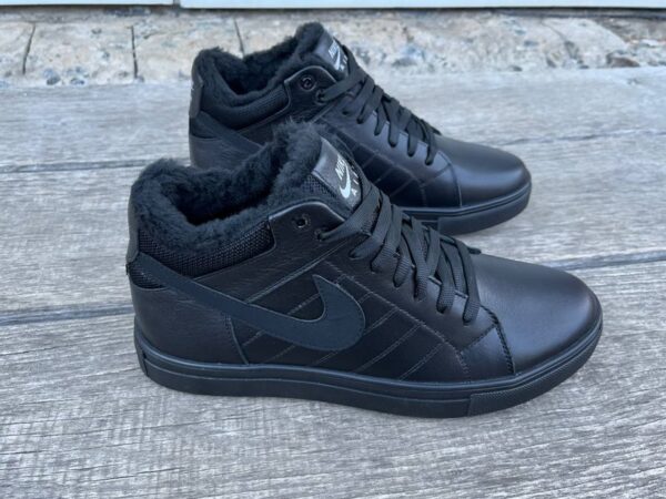 Чоловічі шкіряні зимові кеди Nike Код: N8-1 - Зображення 5