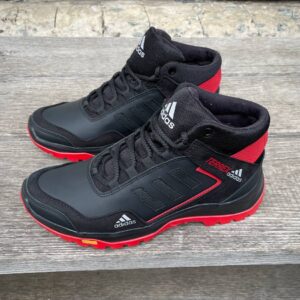 Чоловічі шкіряні зимові кросівки Adidas Код: А-1 красн/зима