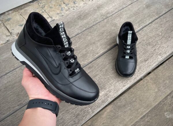 Чоловічі шкіряні зимові кросівки Nike Код: (N) ARM - Зображення 5