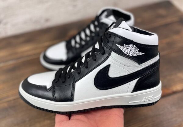 Мужские кожаные зимние кроссовки Nike Код: 23 чер/бел - Зображення 3