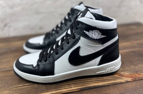 Мужские кожаные зимние кроссовки Nike Код: 23 чер/бел