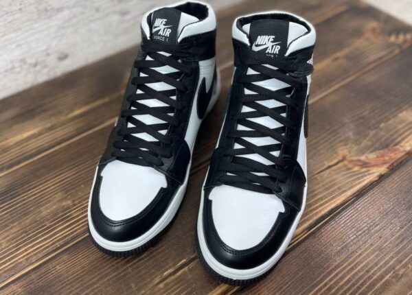 Мужские кожаные зимние кроссовки Nike Код: 23 чер/бел - Зображення 2