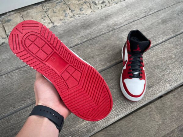 Чоловічі шкіряні зимові кросівки Nike Код: К7 бел/кр - Зображення 6