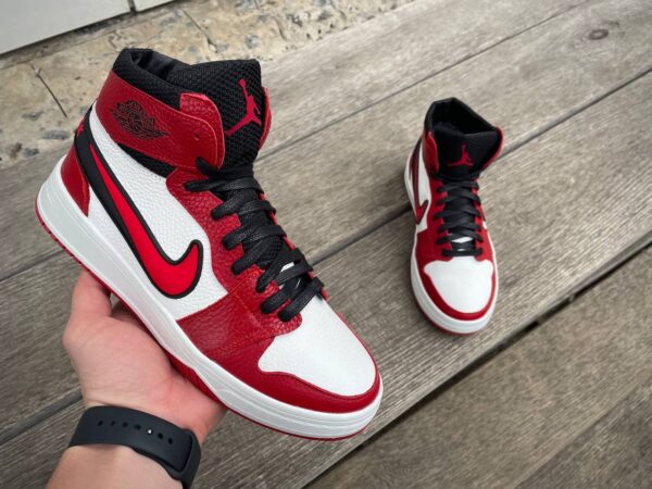 Чоловічі шкіряні зимові кросівки Nike Код: К7 бел/кр - Зображення 8