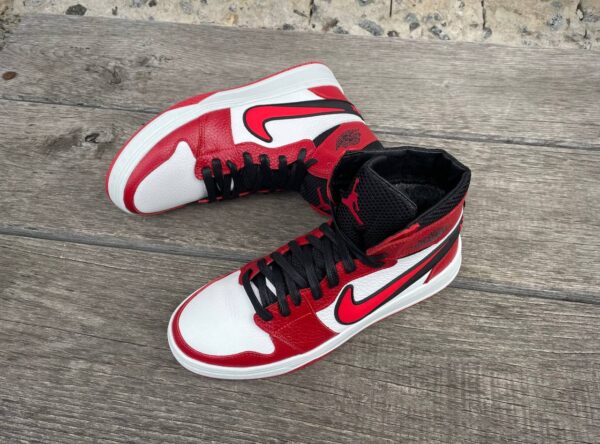 Чоловічі шкіряні зимові кросівки Nike Код: К7 бел/кр - Зображення 2