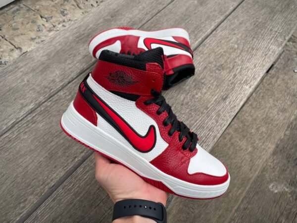 Чоловічі шкіряні зимові кросівки Nike Код: К7 бел/кр - Зображення 9