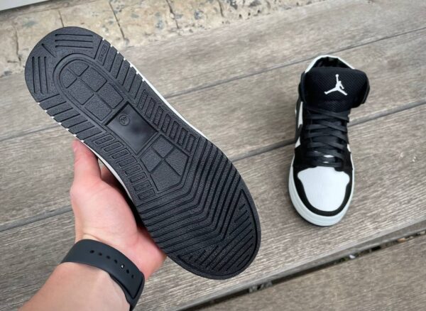 Чоловічі шкіряні зимові кросівки Nike Код: К7 чер/бел.фл - Зображення 5