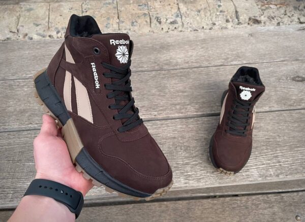 Чоловічі шкіряні зимові черевики Reebok Код: R16 кор/бот - Зображення 6
