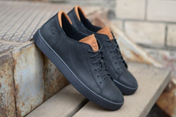 Мужские кожаные кеды Timberland Код: Т77 чер - Зображення 9