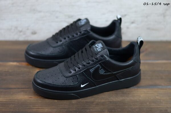 Мужские кожаные кеды Nike Код: 01-15/4 чер - Зображення 6