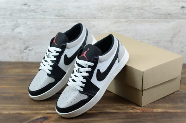 Мужские кожаные кеды Nike Код: 01-17/31 чер/сер - Зображення 6