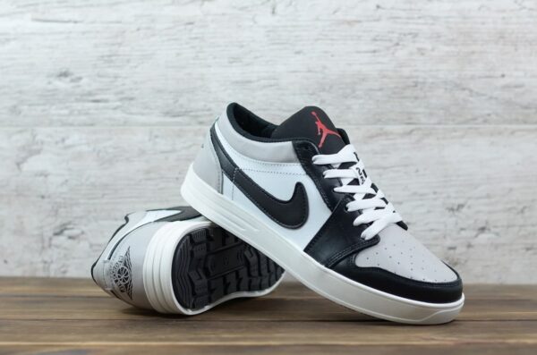 Мужские кожаные кеды Nike Код: 01-17/31 чер/сер - Зображення 2