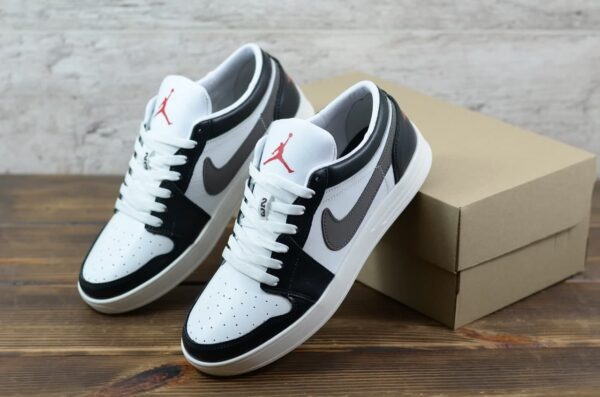 Мужские кожаные кеды Nike Код: 01-17/15 чер/бел - Зображення 4