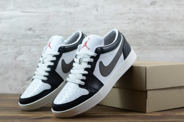 Мужские кожаные кеды Nike Код: 01-17/15 чер/бел - Зображення 6