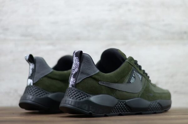 Мужские кожаные кроссовки Nike Код: 01-15/17 S хаки - Зображення 4