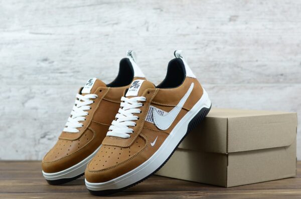 Мужские кожаные кеды Nike (Топ качество) Код: 01-15/43 кор - Зображення 4