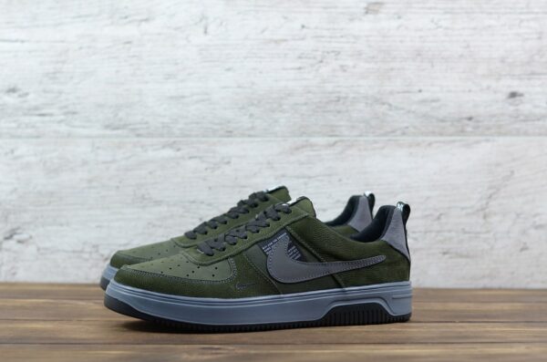 Мужские кожаные кеды Nike (Топ качество) Код: 01-15/40 хаки - Зображення 3