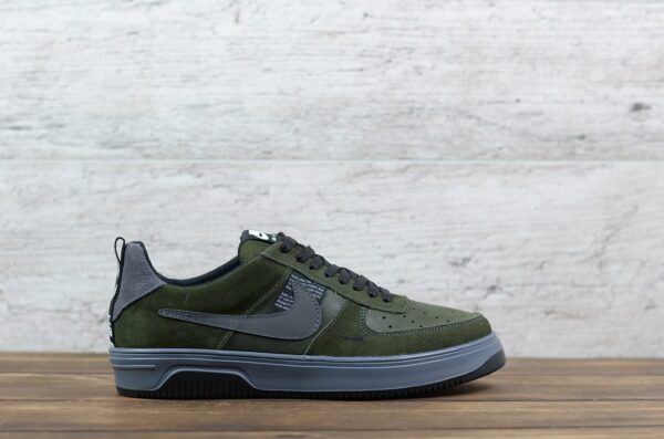 Мужские кожаные кеды Nike (Топ качество) Код: 01-15/40 хаки - Зображення 4