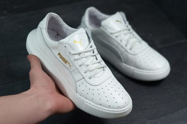 Мужские кожаные кеды Puma Код: РК бел - Зображення 2