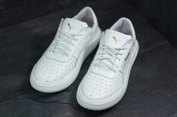 Мужские кожаные кеды Puma Код: РК бел