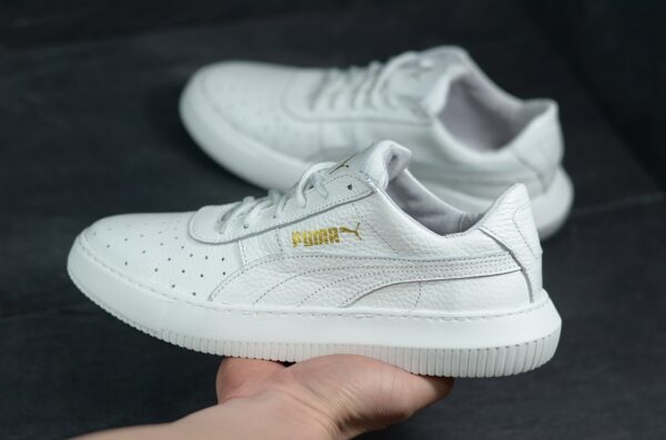 Мужские кожаные кеды Puma Код: РК бел - Зображення 4