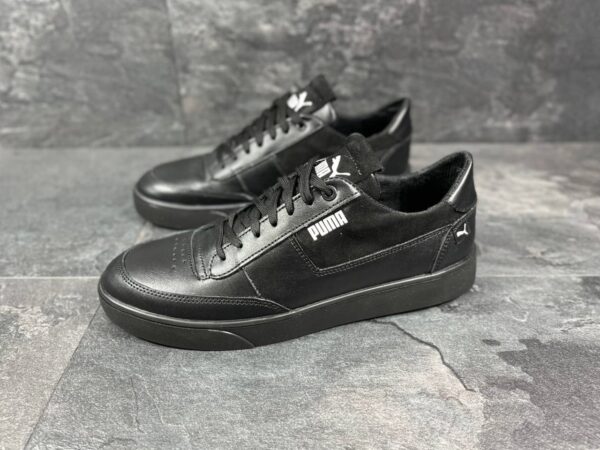 Мужские кожаные кеды Puma Код: 16/1 ч.т.