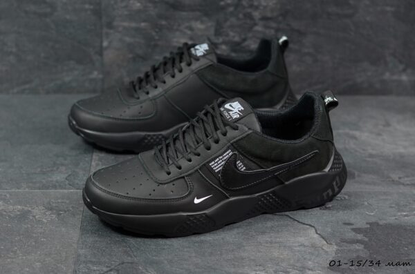Мужские кожаные кроссовки Nike Код: 01-15/34 мат