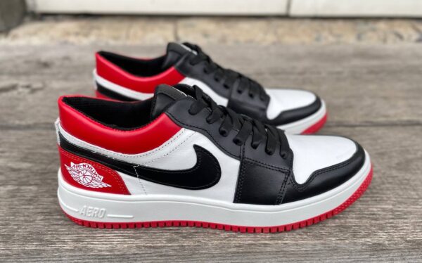 Чоловічі шкіряні кеди Nike Код: JR80 бел/чер/кр - Зображення 4