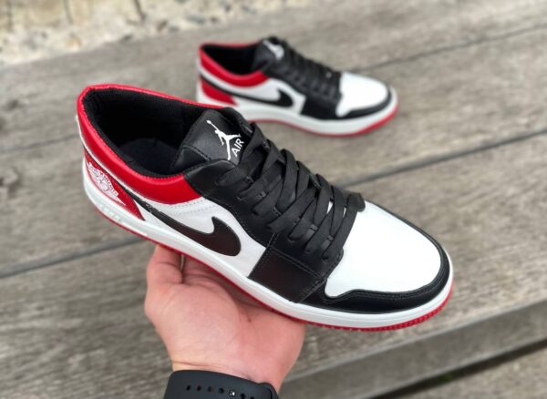 Чоловічі шкіряні кеди Nike Код: JR80 бел/чер/кр - Зображення 6