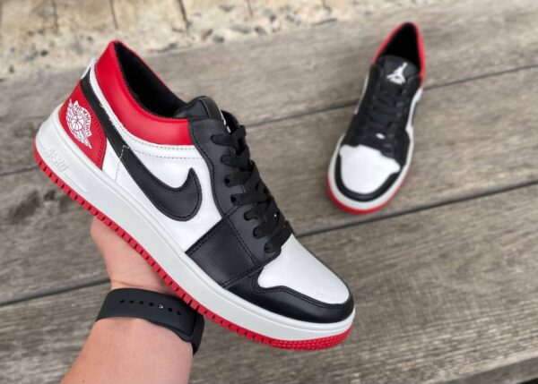 Чоловічі шкіряні кеди Nike Код: JR80 бел/чер/кр - Зображення 7