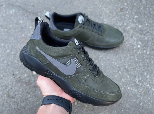 Чоловічі шкіряні кросівки Nike Код: 01-15/17 S хаки - Зображення 8