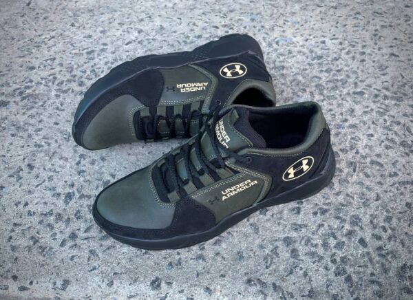 Чоловічі шкіряні кросівки Under Armour Код: А-2 хаки - Зображення 5