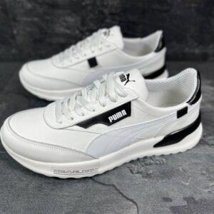 Чоловічі шкіряні кросівки Puma Код: К063 бел
