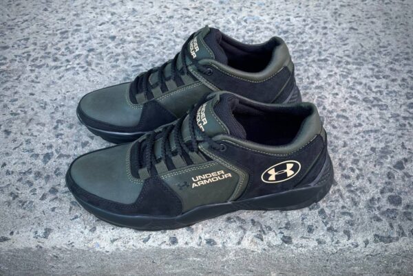 Чоловічі шкіряні кросівки Under Armour Код: А-2 хаки