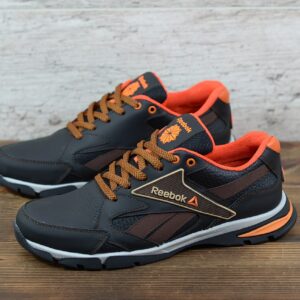 Мужские кожаные кроссовки Reebok Код: R210 ч/ор