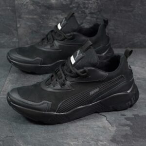Мужские кожаные кроссовки Puma Код: РК-1 сер