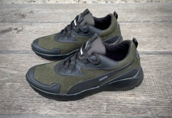 Чоловічі шкіряні кросівки Puma Код: РК-1 зел