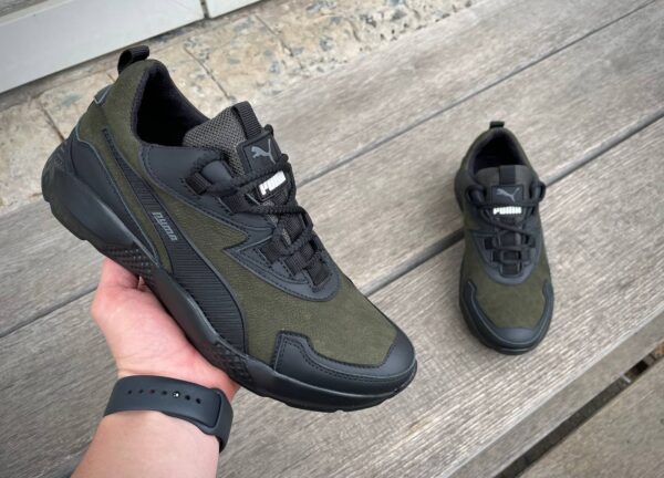 Чоловічі шкіряні кросівки Puma Код: РК-1 зел - Зображення 4