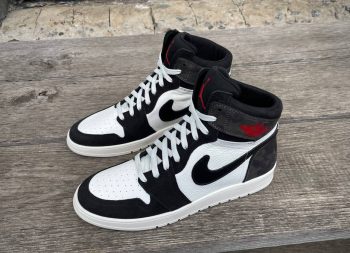 Чоловічі шкіряні кеди (кросівки) Nike Jordan Код: 01-62/21 чор/сір