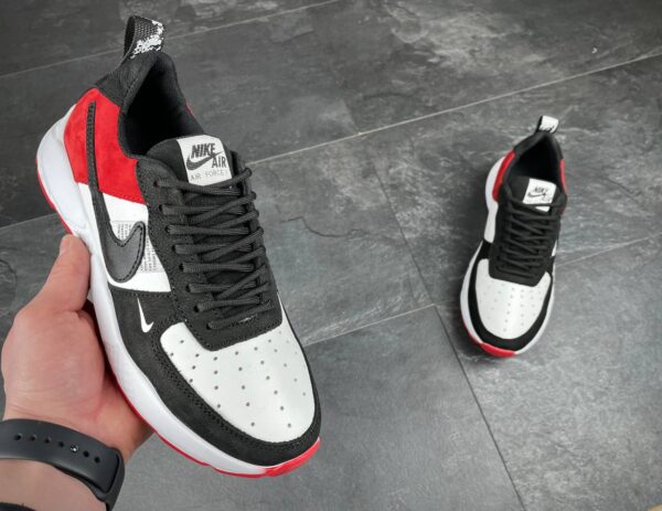 Чоловічі шкіряні кросівки Nike Код: 112 чор/біл/чер - Зображення 4